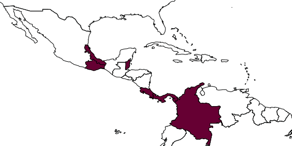 map of Anastelgis garciai     Gauld, 1991